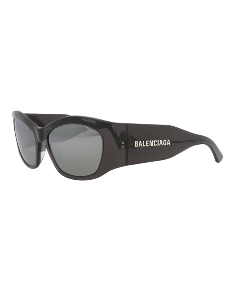 Balenciaga Square-Frame Recycled Acetate Sunglasses Grey Grey Silver (BB0329S-30014894-003)