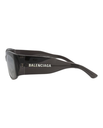 Balenciaga Square-Frame Recycled Acetate Sunglasses Grey Grey Silver (BB0329S-30014894-003)