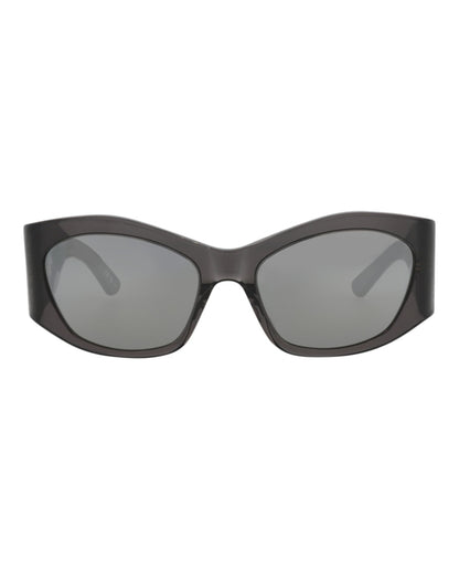 Balenciaga Square-Frame Recycled Acetate Sunglasses Grey Grey Silver (BB0329S-30014894-003)
