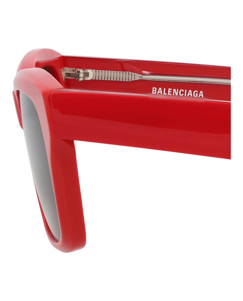 Balenciaga Square-Frame Recycled Acetate Sunglasses Red Red Grey (BB0346S-30014948-004)