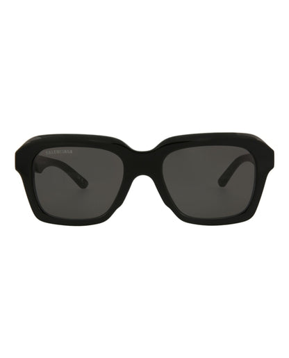 Balenciaga Square Rectangle Sunglasses Black/Black/Grey (BB0127S-30010039-001)