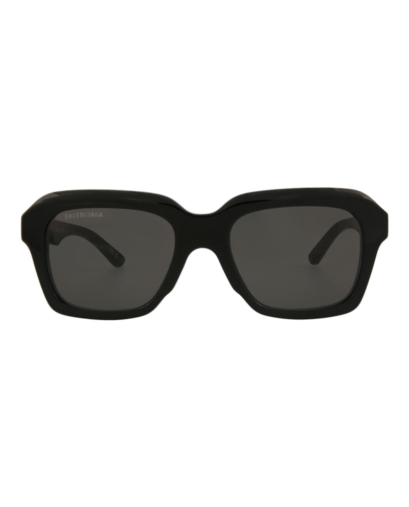 Balenciaga Square Rectangle Sunglasses Black/Black/Grey (BB0127S-30010039-001)