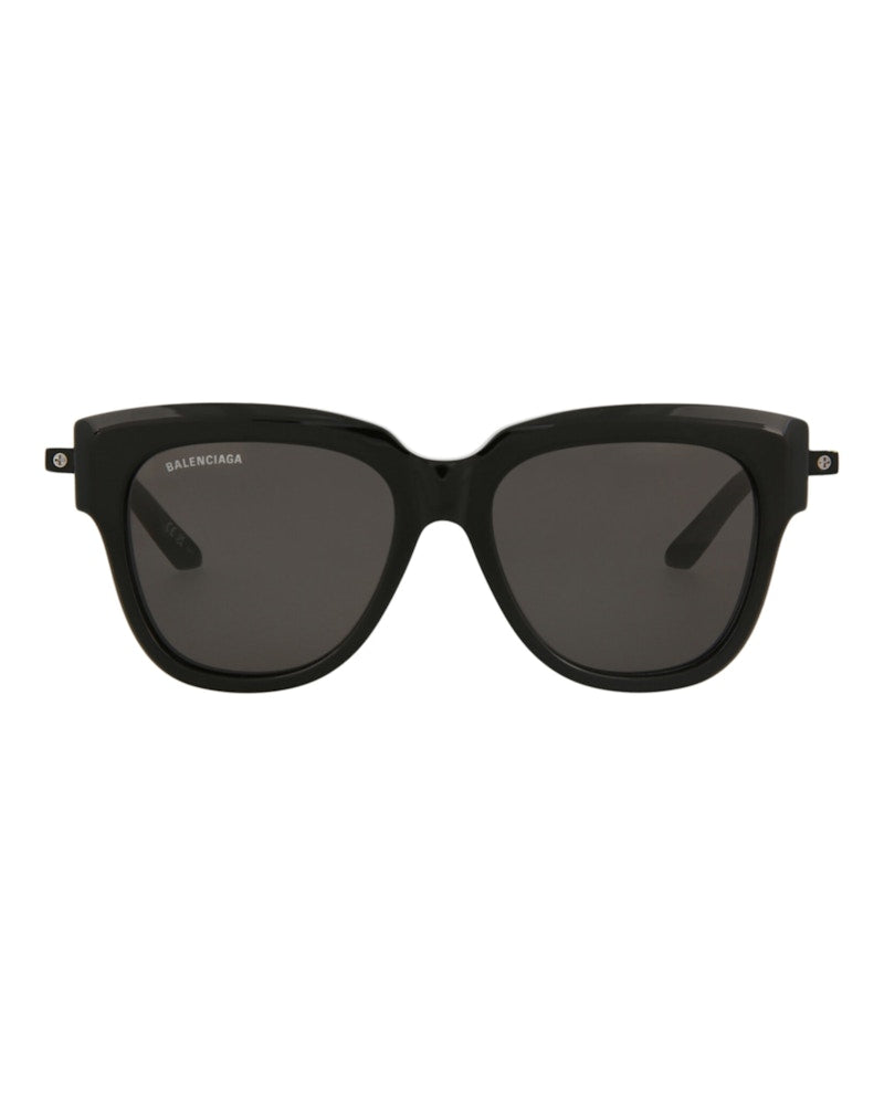 Balenciaga Square Rectangle Sunglasses Black/Black/Grey (BB0160S-30011336-001)