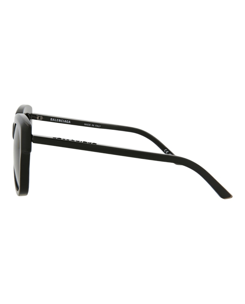Balenciaga Square Rectangle Sunglasses Black/Black/Grey (BB0160S-30011336-001)