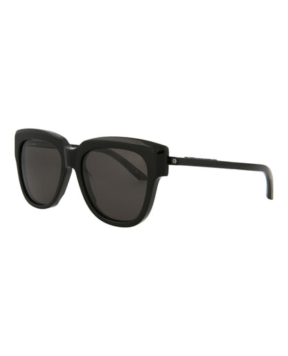 Balenciaga Square Rectangle Sunglasses Black/Black/Grey (BB0160S-30011336-001)