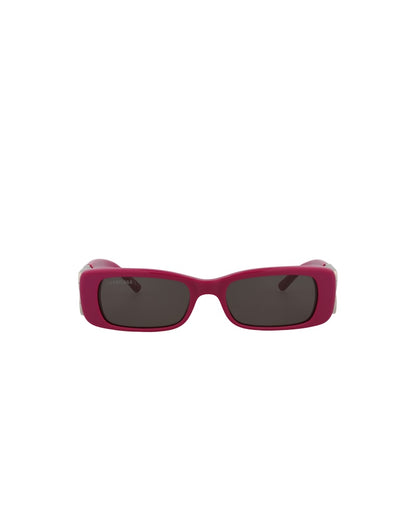 Balenciaga Square Rectangle Sunglasses Fuchsia/Silver/Grey (BB0096S-30008871-016)