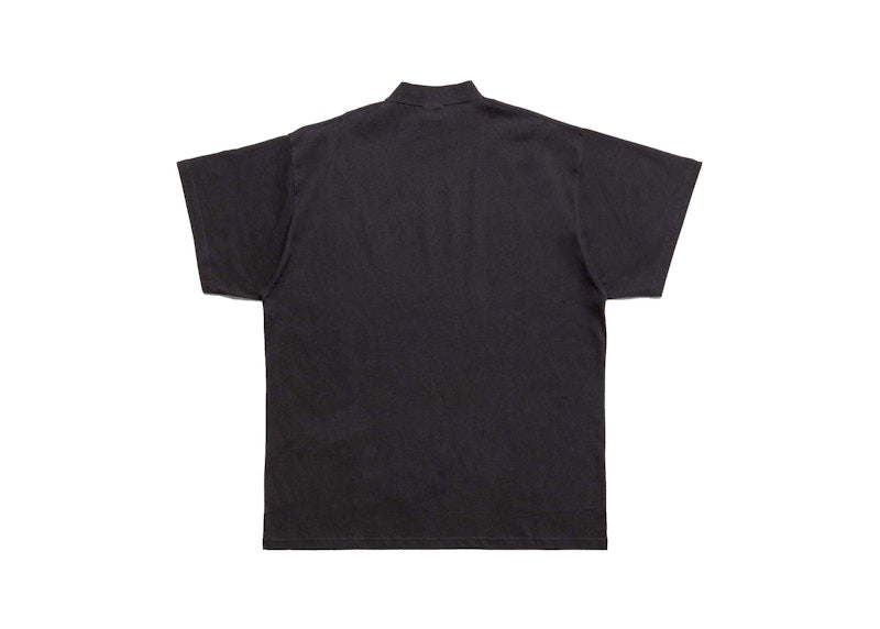 Balenciaga Sticky Note T-Shirt Oversized In Faded Black