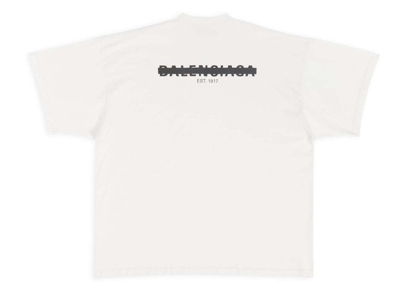 Balenciaga Strike 1917 Oversized T-Shirt Off-White