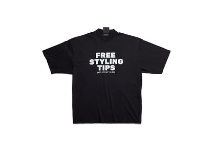 Balenciaga Styling Hotline Large Fit T-shirt Black Faded