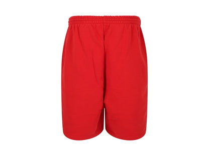 Balenciaga Terry Vintage Logo Sweat Shorts Bright Red