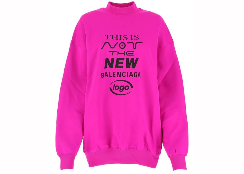Balenciaga This Is Not Logo Sweatshirt Pink