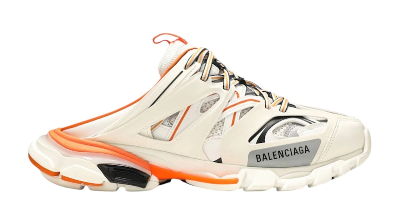 Balenciaga Track Mule Runners White Orange