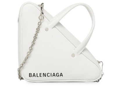 Balenciaga Triangle Chain Duffle XS White