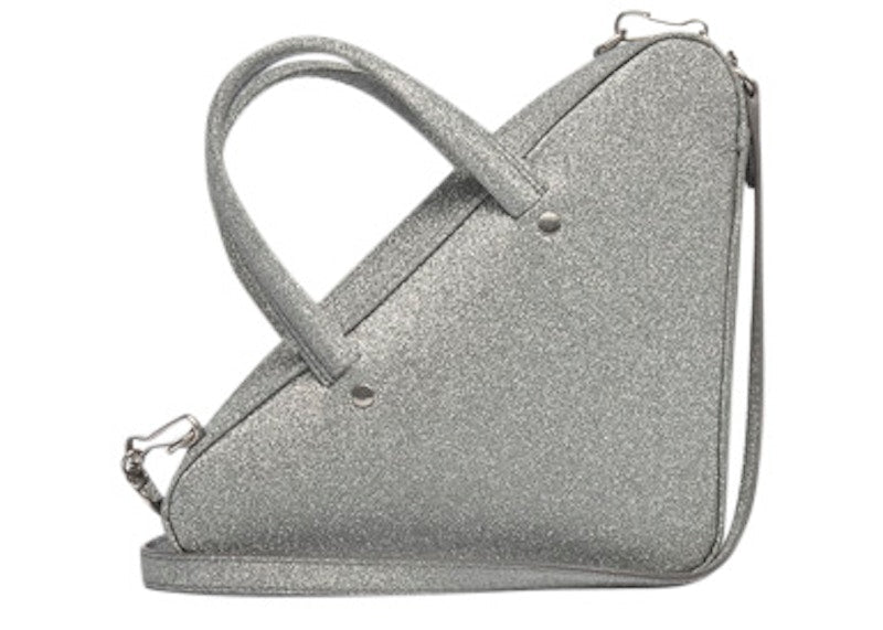 Balenciaga Triangle Duffle Glitter XS Gris Aluminum