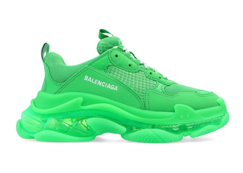 Balenciaga Triple S Clear Sole Fluo Green (Women's)