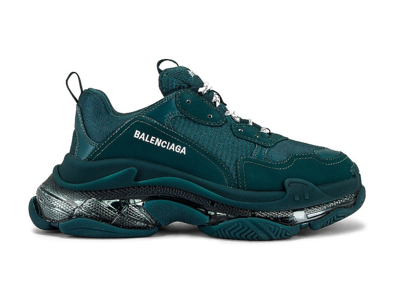 Balenciaga Triple S Clear Sole Full Dark Green
