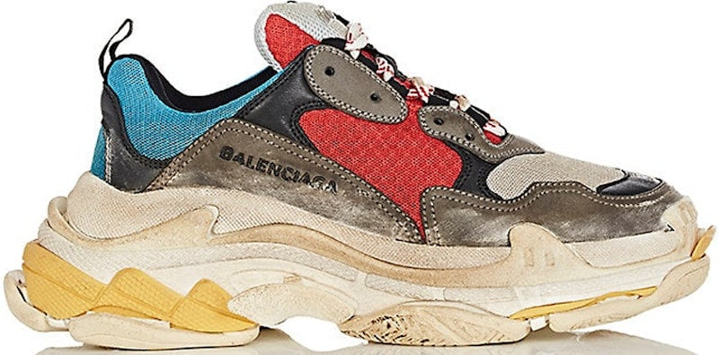 Balenciaga Triple S Grey Red Blue (Women's)