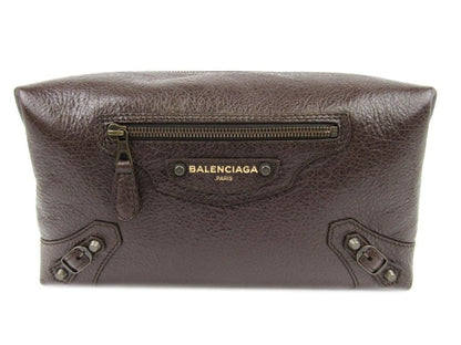 Balenciaga Trousse Vanity Case Brown