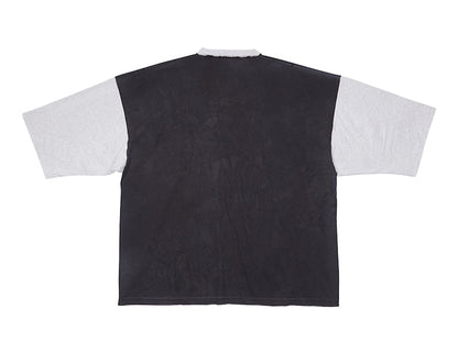 Balenciaga Unity 3/4 Sleeve Oversized T-Shirt Black/Light Grey