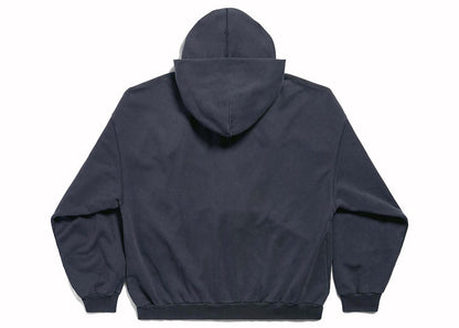 Balenciaga Unity Sports Icon Incognito Zip-Up Oversized Hoodie Dark Blue/White