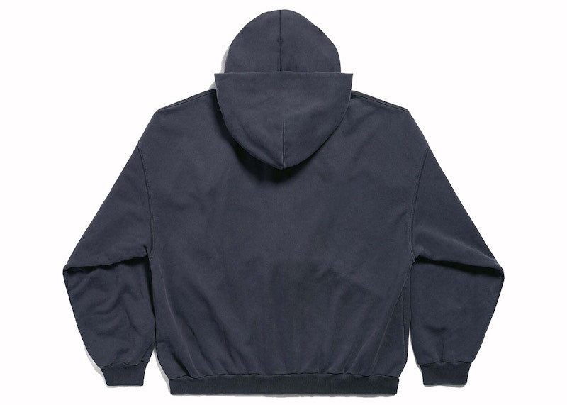 Balenciaga Unity Sports Icon Incognito Zip-Up Oversized Hoodie Dark Blue/White