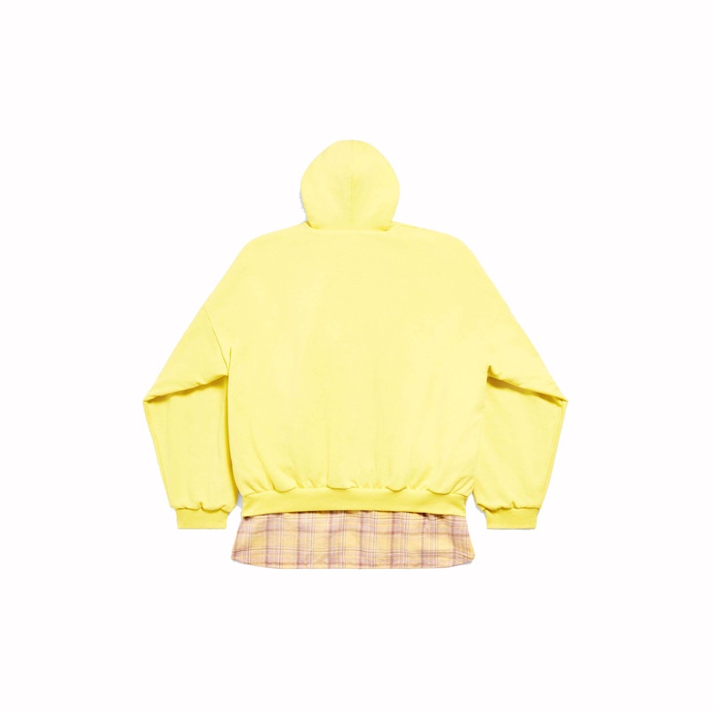 Balenciaga Unity Sports Icon Layered Hoodie Oversized Yellow/Black