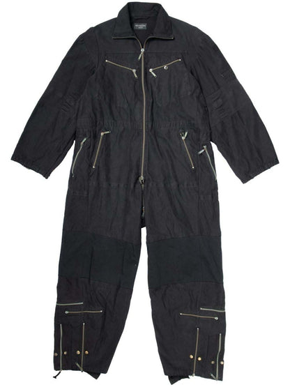 Balenciaga Upcycled Overall Jumpsuit Black