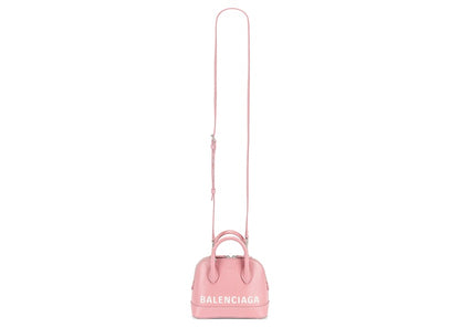Balenciaga Ville Top Handle Bag XXS Dragee/White