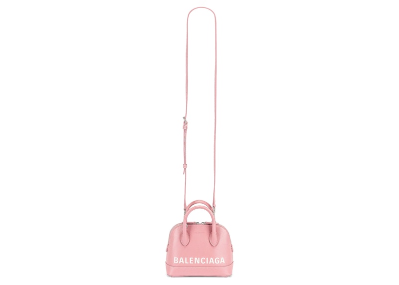 Balenciaga Ville Top Handle Bag XXS Dragee/White