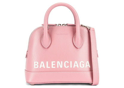 Balenciaga Ville Top Handle Bag XXS Dragee/White
