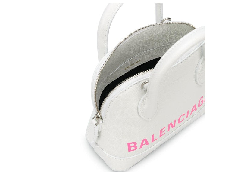 Balenciaga Ville Top Handle Shoulder Bag XXS White