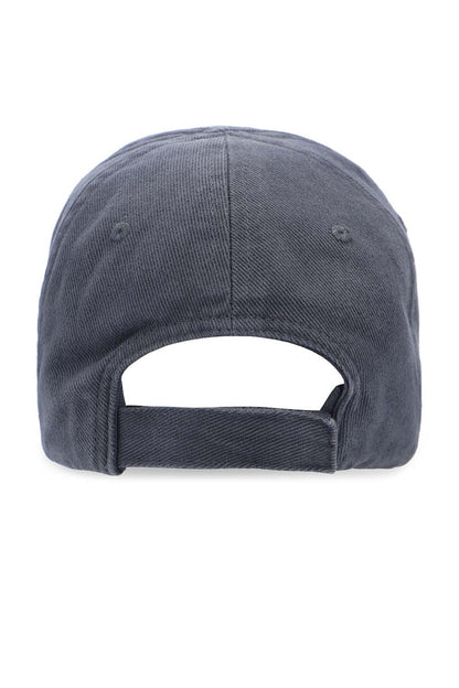 Balenciaga Washed Out Baseball Cap Dark Grey