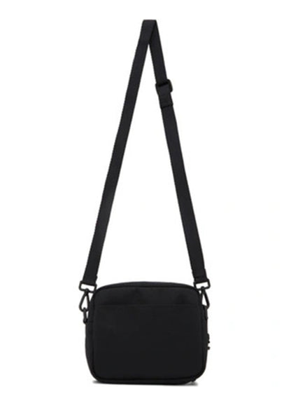 Balenciaga Wheel Logo Embroidered Camera Bag Black