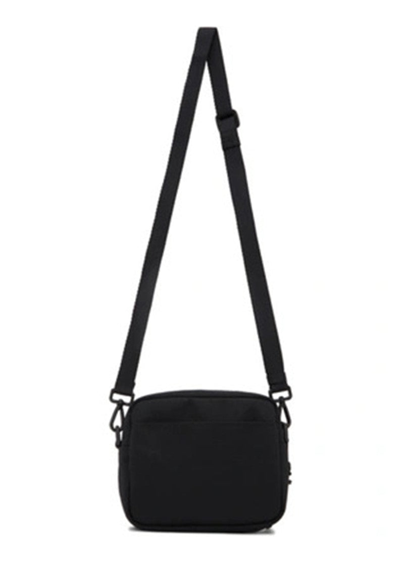 Balenciaga Wheel Logo Embroidered Camera Bag Black