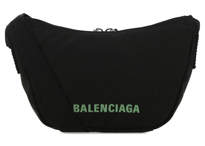 Balenciaga Wheel Sling Shoulder Bag Black