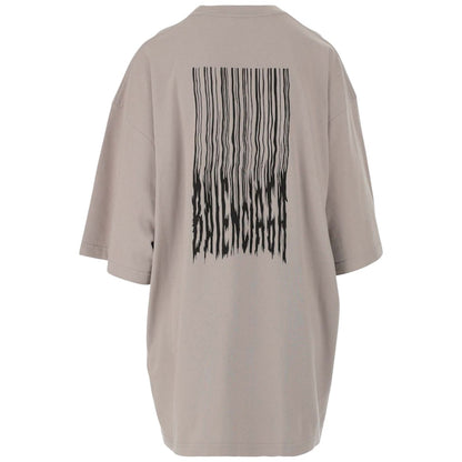 Balenciaga Wide Fit Barcode T-Shirt Grey