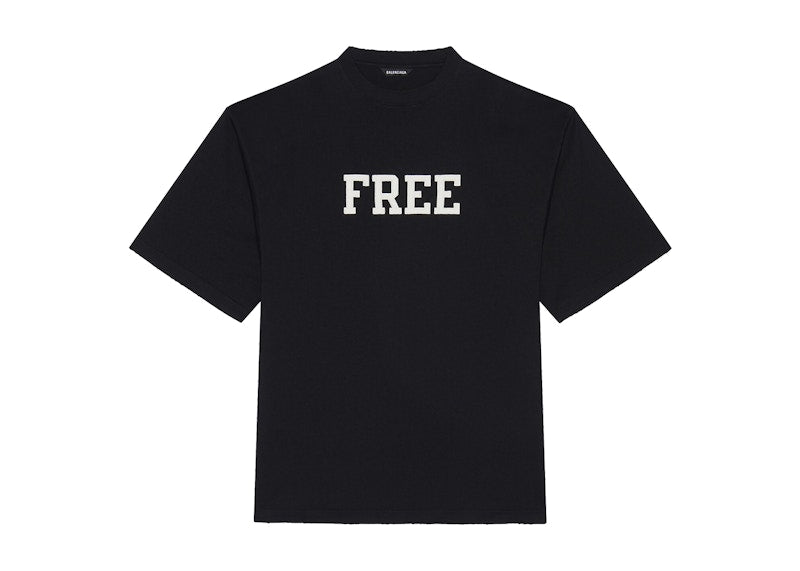 Balenciaga Wide Fit Free T-Shirt Black