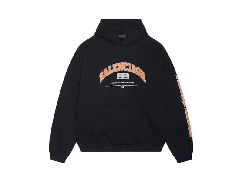 Balenciaga Wide Fit Hoodie Black/Orange/White