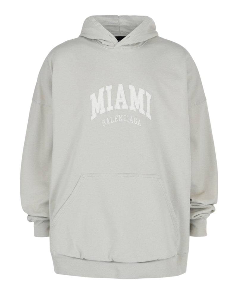 Balenciaga Wide Fit Hoodie Shell White