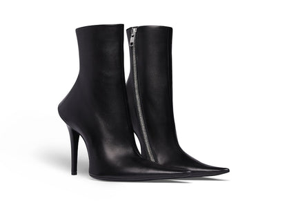 Balenciaga Witch 110mm Booties Black Sheepskin (Women's)