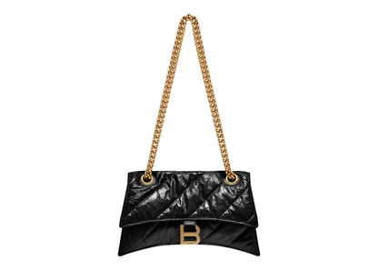 Balenciaga Women's Crush Small Chain Bag Quilted Black