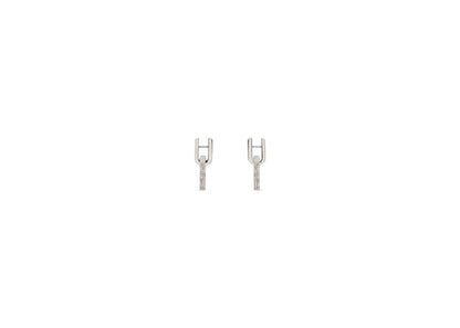 Balenciaga Women's Hourglass Earrings Silver Brass/Rhinestones