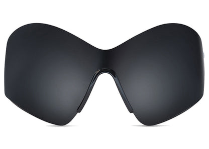 Balenciaga Women's Mask Butterfly Sunglasses (Engravement Style) Black (664096T00031000)