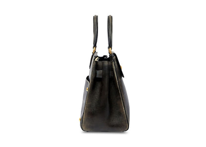 Balenciaga Women's Money Medium Tote Bag Used Effect Black