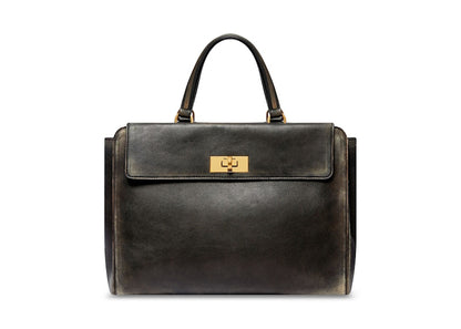 Balenciaga Women's Money Medium Tote Bag Used Effect Black