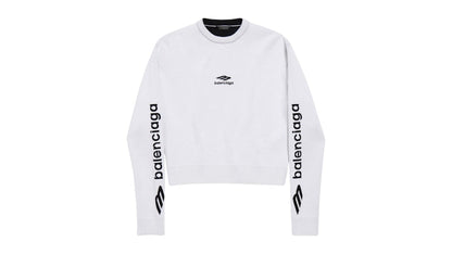Balenciaga Women's 3B Sports Icon Cropped Crewneck White/Black