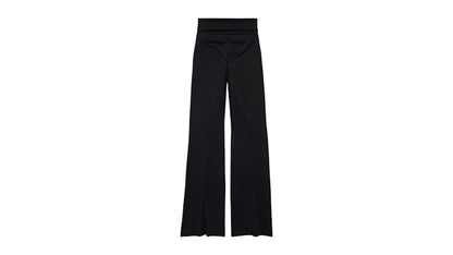 Balenciaga Women's 3B Sports Icon Foldover Leggings Washed Black