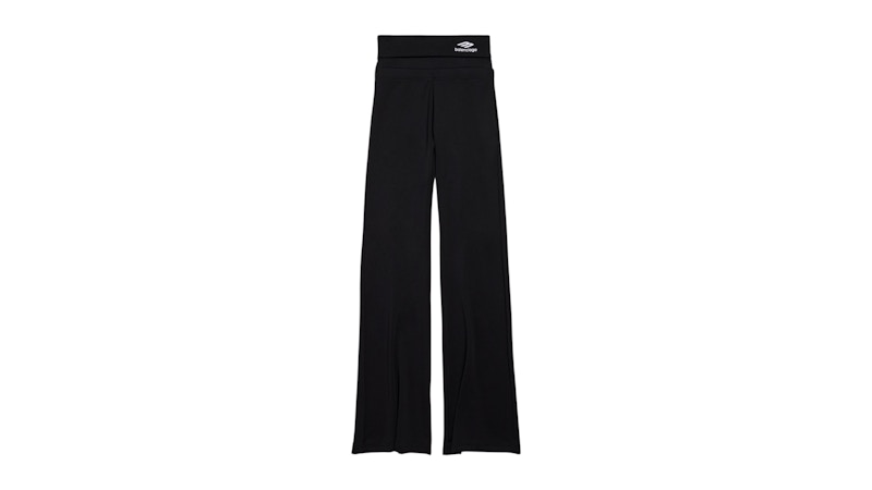 Balenciaga Women's 3B Sports Icon Foldover Leggings Washed Black