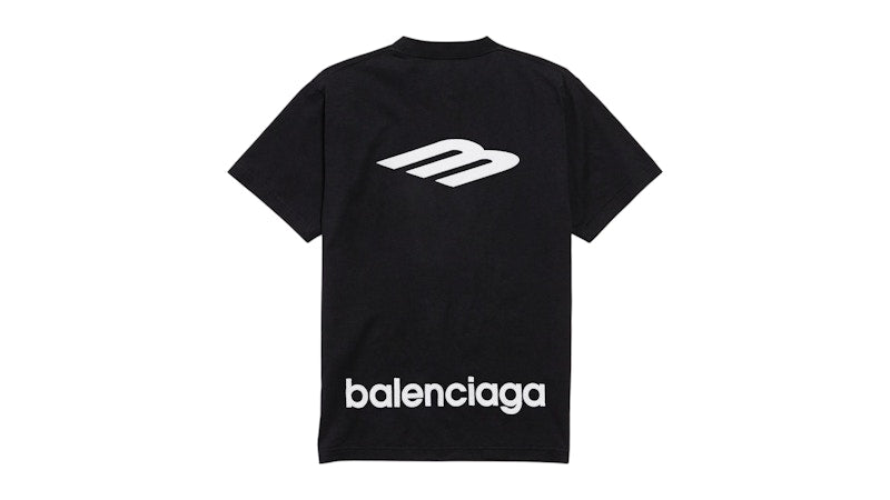 Balenciaga Women's 3B Sports Icon T-Shirt Washed Black