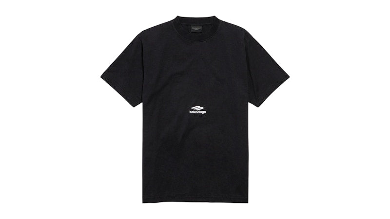 Balenciaga Women's 3B Sports Icon T-Shirt Washed Black